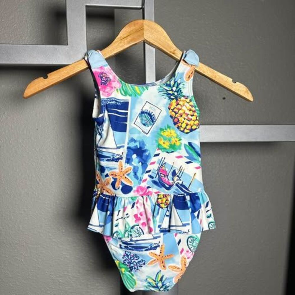 Gymboree 4T One-Piece Ruffle Swimsuit - Picture 2 of 4